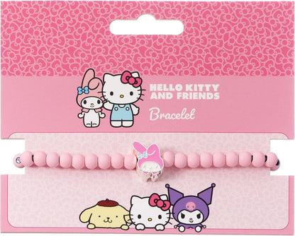 Hello Kitty Pink Beaded Bracelet with My Melody Charm