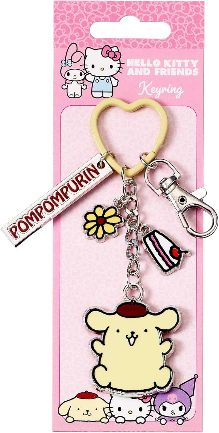 The Carat Shop Hello Kitty Pompompurin Schlüsselanhänger mit Charms