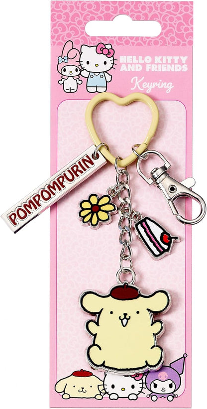 The Carat Shop Hello Kitty Pompompurin Schlüsselanhänger mit Charms