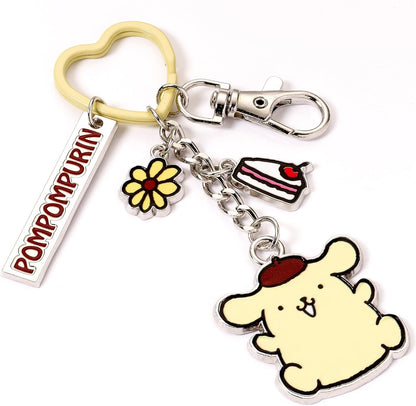The Carat Shop Hello Kitty Pompompurin Schlüsselanhänger mit Charms