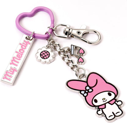 Hello Kitty My Melody Keyring with Charms