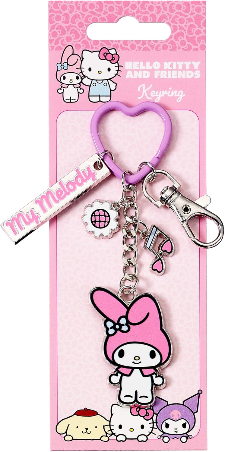 Hello Kitty My Melody Keyring with Charms