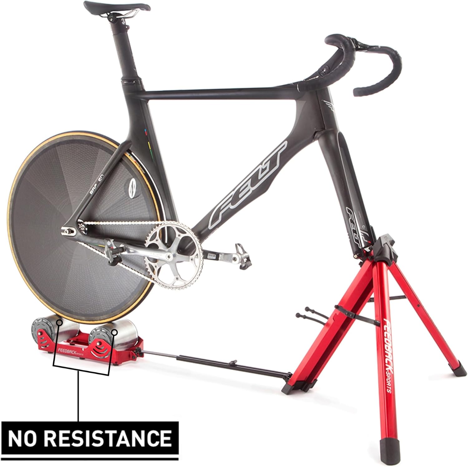 Feedback Sports Omnium Zero-Drive - Allenatore portatile a resistenza zero, colore: rosso