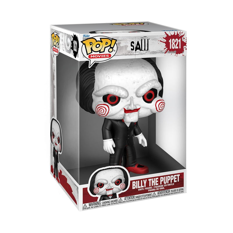 Funko Pop! Jumbo: Saw - Billy The Puppet - Vinyl-Sammelfigur - Geschenkidee - Offizielle Handelswaren - Spielzeug Für Kinder und Erwachsene - Movies Fans - Modellfigur Für Sammler und Display