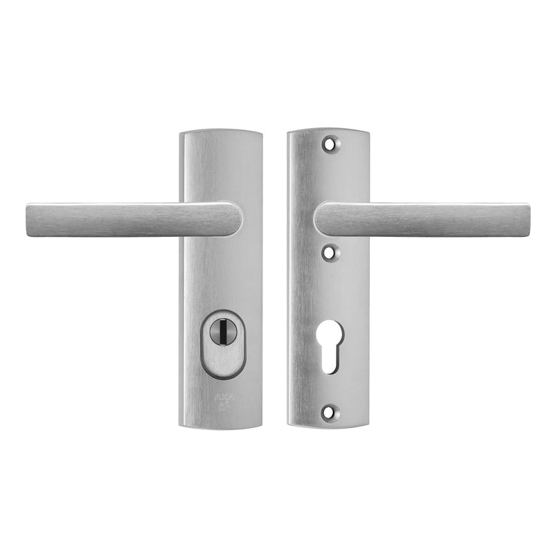 Axa Deurbeslag Set - Curve Plus - Deurkruk Aluminium - Model U - Pc72 Met Kerntrekbeveiliging - Skg***