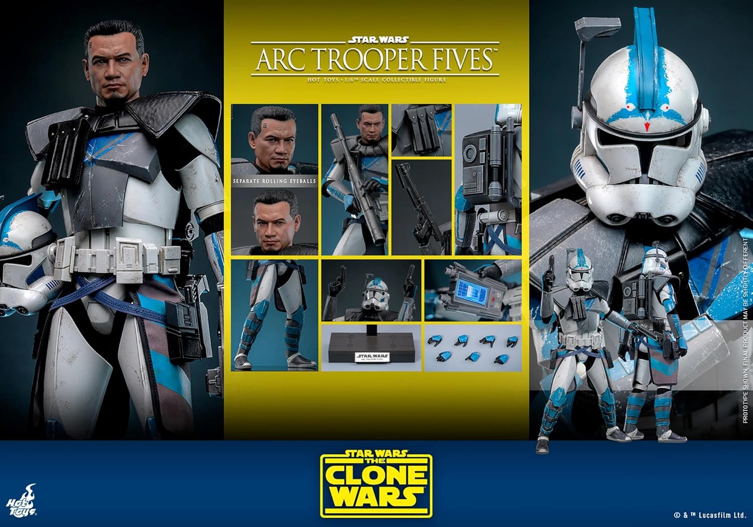 Star Wars: The Clone Wars Action Figure 1/6 Arc Trooper Fives 30 Cm