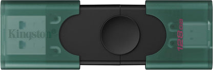 Kingston DataTraveler Duo USB Flash Drive 128GB USB-A + C 3.2 DuoG2 - DTDEG2/