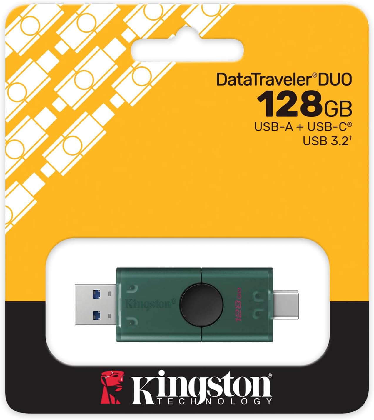 Kingston DataTraveler Duo USB Flash Drive 128GB USB-A + C 3.2 DuoG2 - DTDEG2/