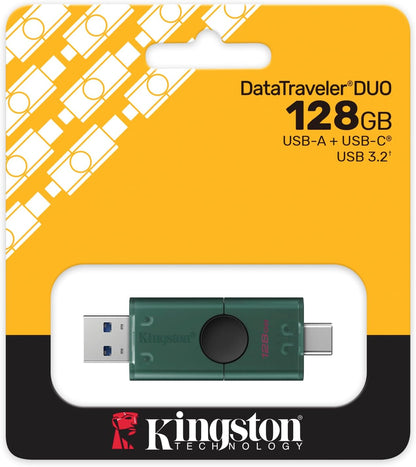 Kingston DataTraveler Duo USB Flash Drive 128GB USB-A + C 3.2 DuoG2 - DTDEG2/