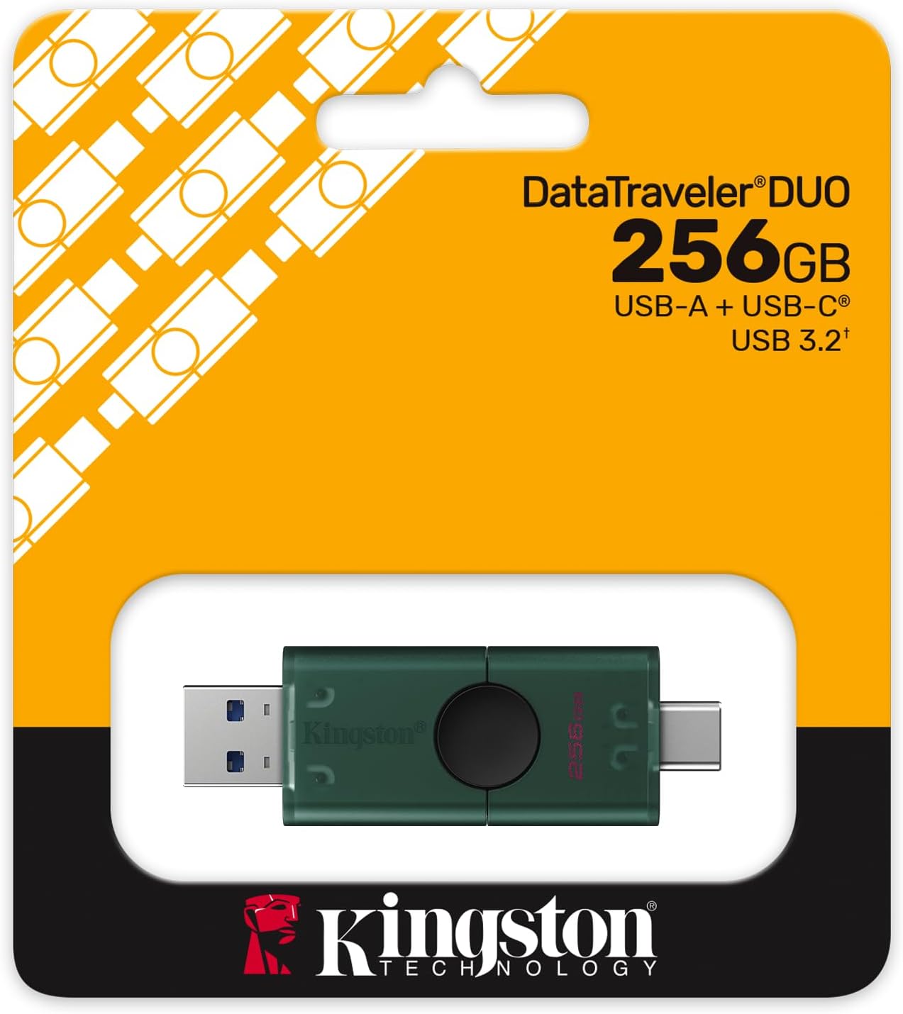 Kingston DataTraveler Duo USB Flash Drive 256GB USB-A + C 3.2 DuoG2 - DTDEG2/
