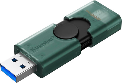 Kingston DataTraveler Duo USB Flash Drive 256GB USB-A + C 3.2 DuoG2 - DTDEG2/
