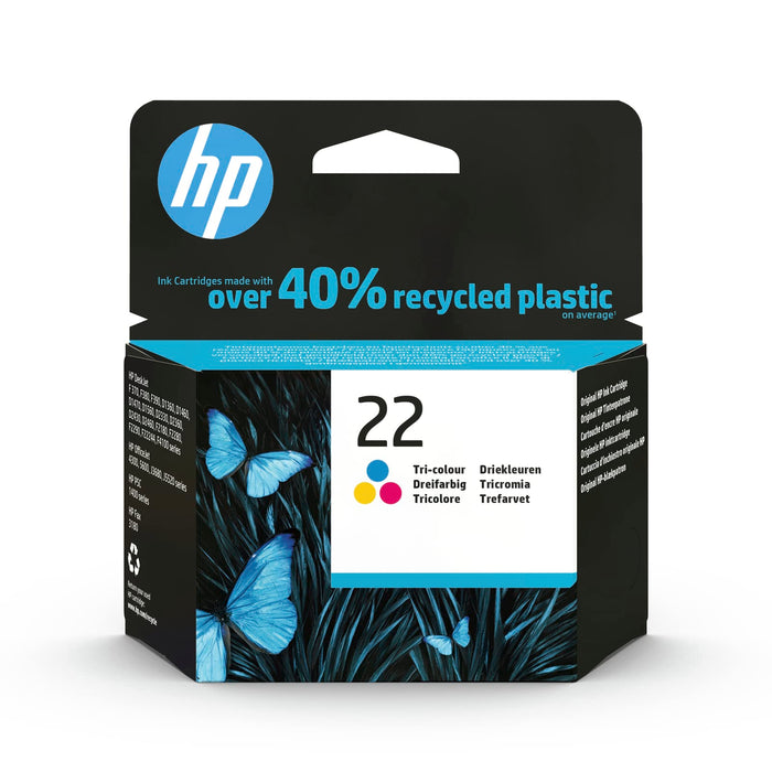 HP C9352AE 22 Original Ink Cartridge, Tri-color, Single Pack