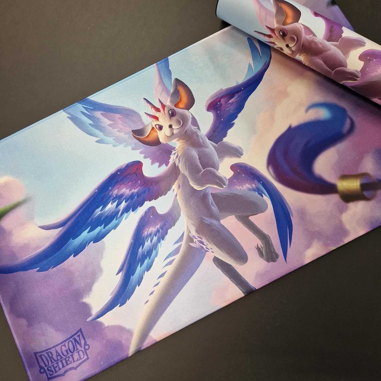 Dragon Shield Playmat – Standard Size TCG Playmat with Stitched Edges & Non-Slip Rubber Backing – Included Tube for Transport & Protection | Whiskerwing