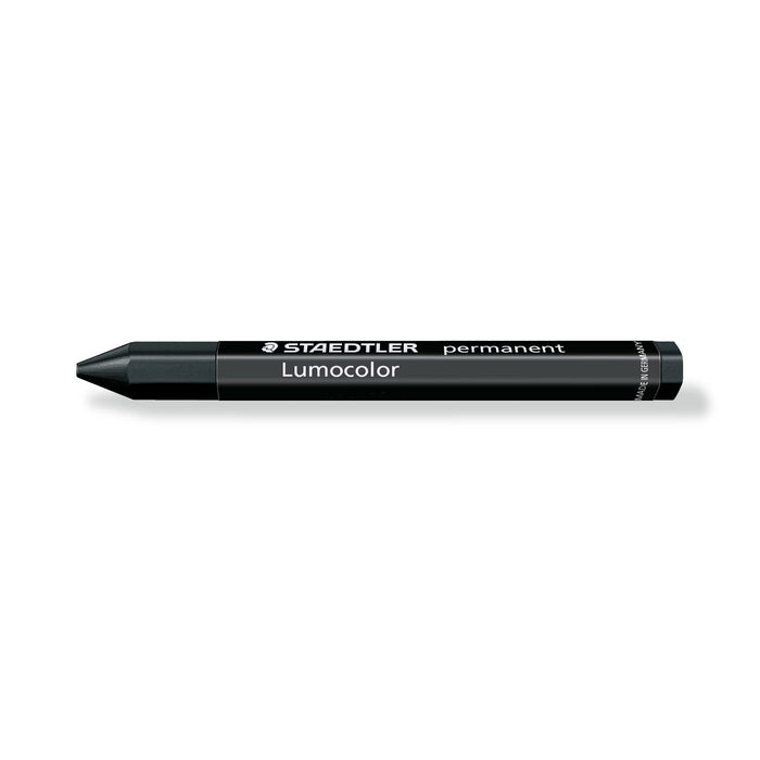 STAEDTLER 236-9 Lumocolor Permanent Omnigraph Smudge-Proof Universal Marking Crayon - Black (Pack of 12