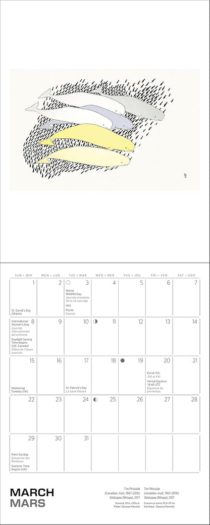 Inuit Art: Kinngait 2026 Mini Wall Calendar