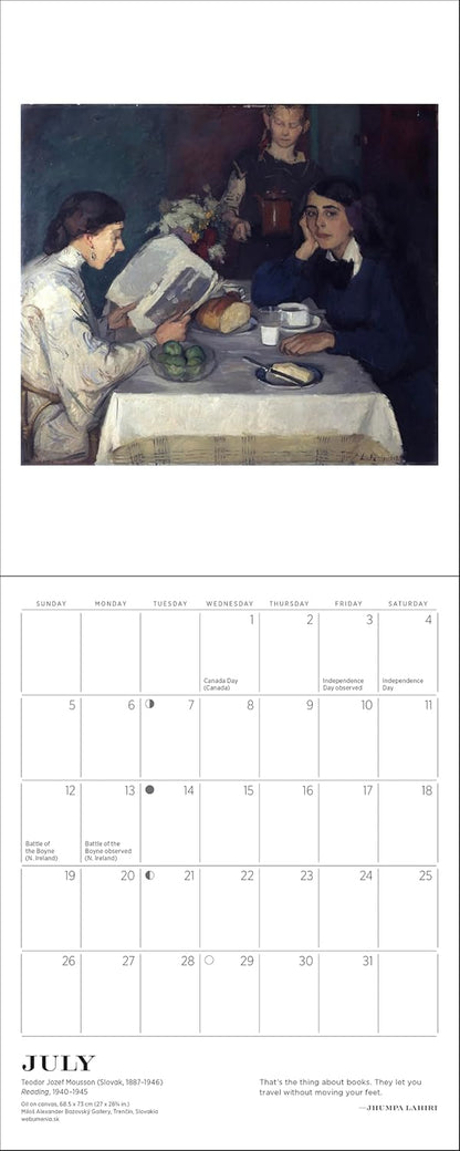 Reading Woman 2026 Mini Wall Calendar