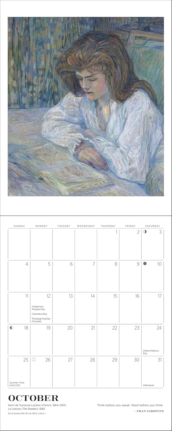 Reading Woman 2026 Mini Wall Calendar