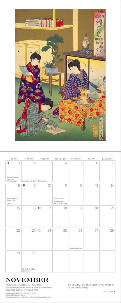 Reading Woman 2026 Mini Wall Calendar