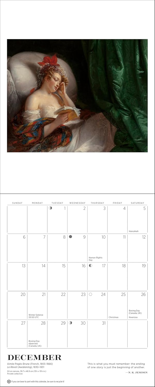 Reading Woman 2026 Mini Wall Calendar