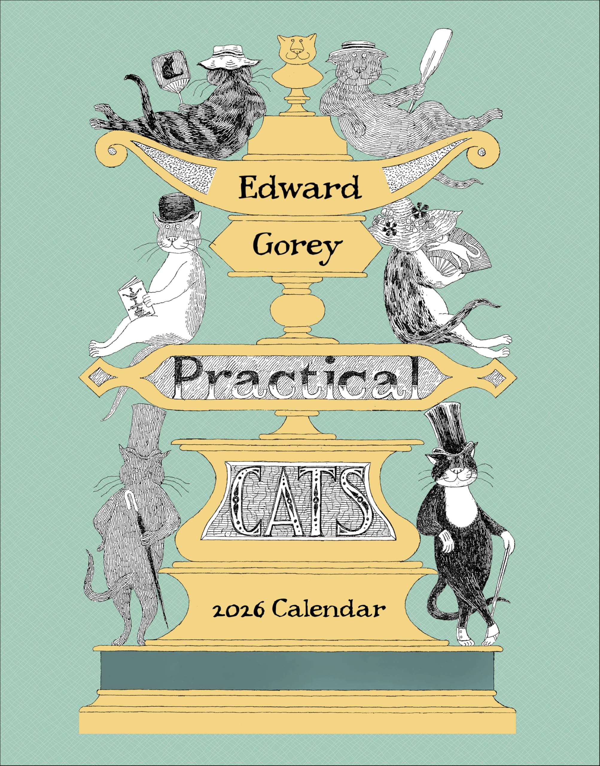 Edward Gorey: Practical Cats 2026 Mini Wall Calendar