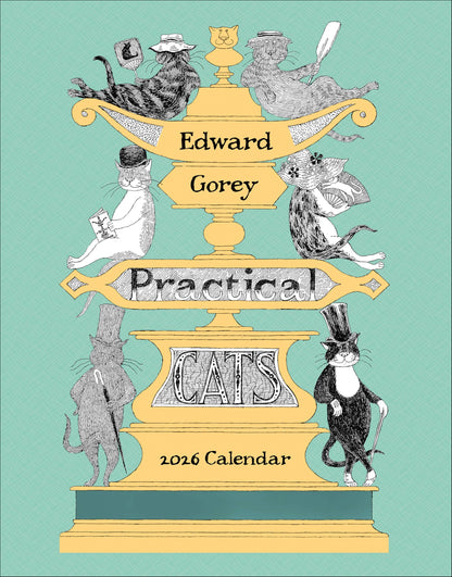 Edward Gorey: Practical Cats 2026 Mini Wall Calendar