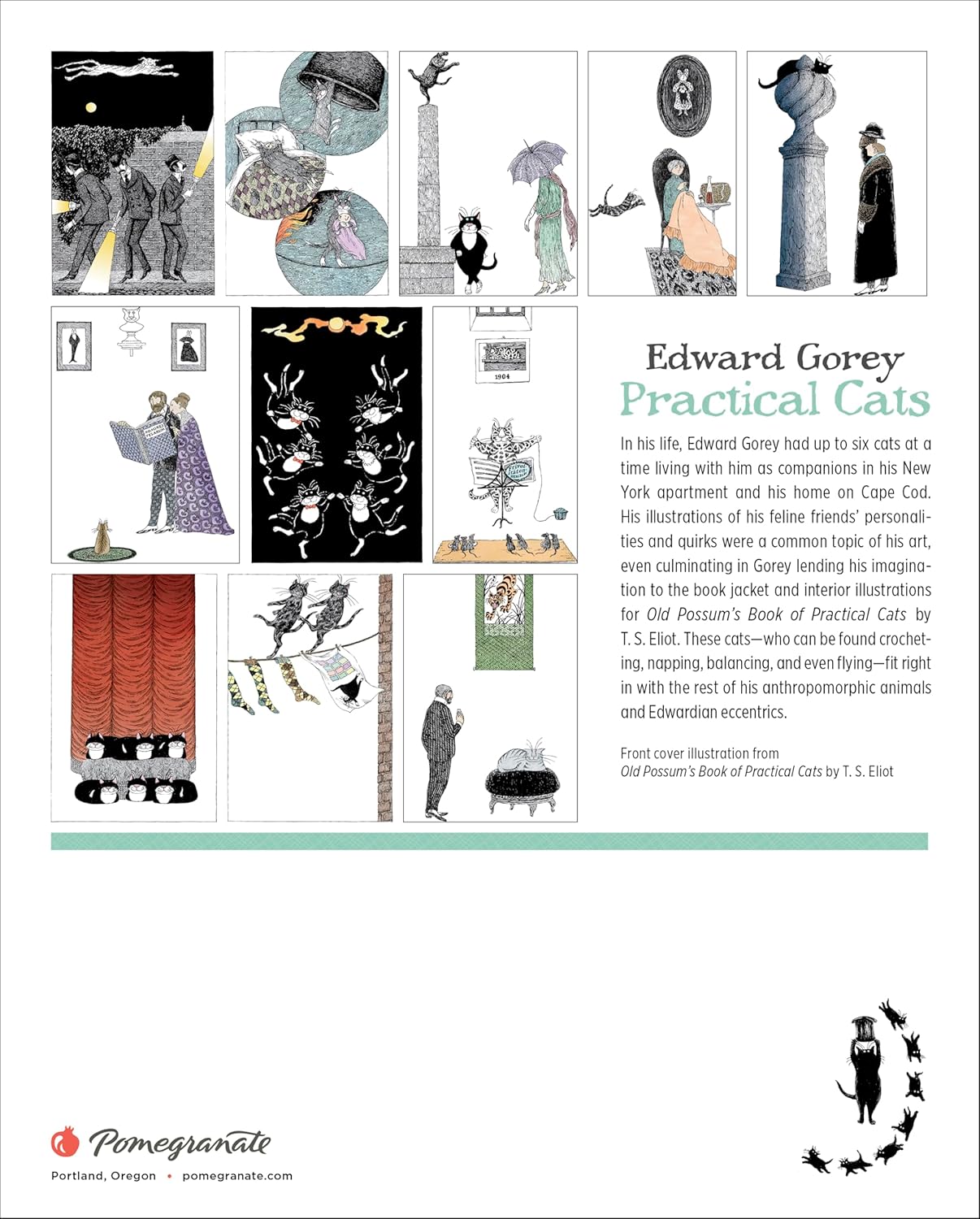 Edward Gorey: Practical Cats 2026 Mini Wall Calendar