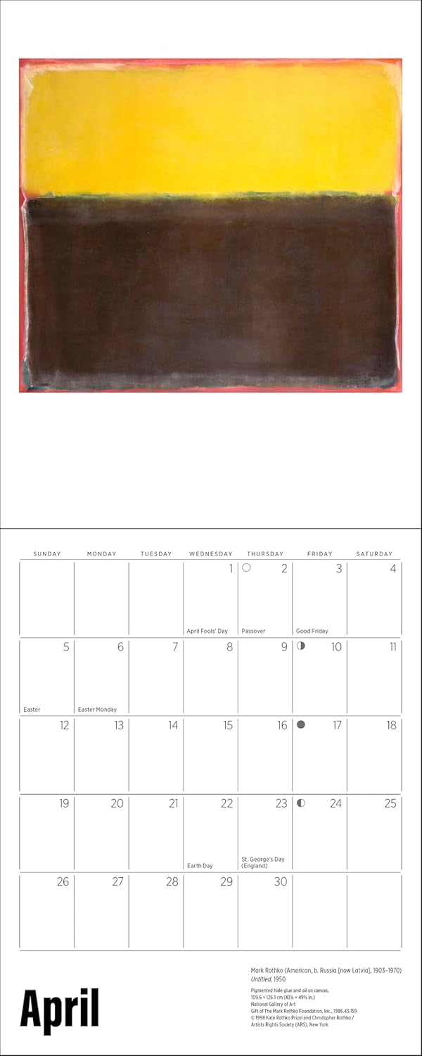 Rothko 2026 Mini Wall Calendar
