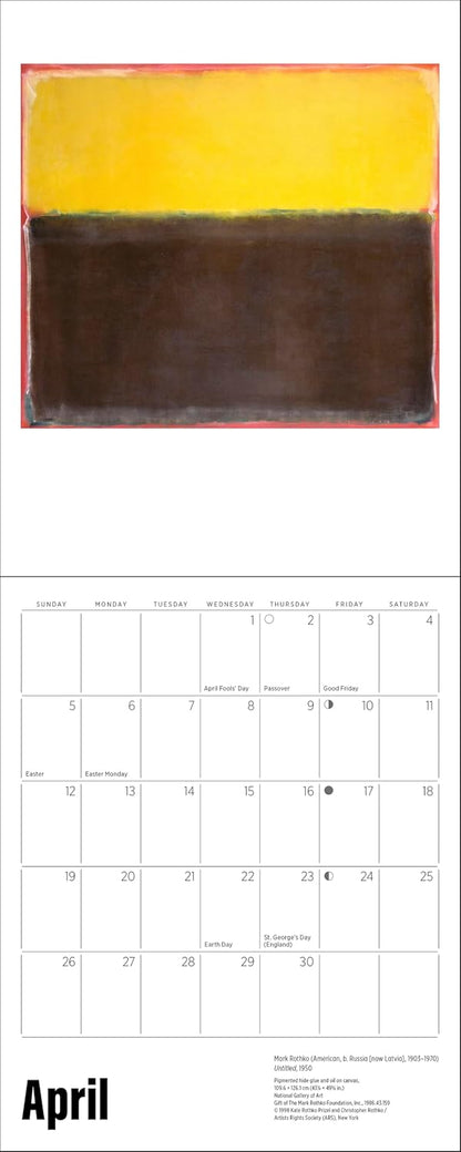 Rothko 2026 Mini Wall Calendar
