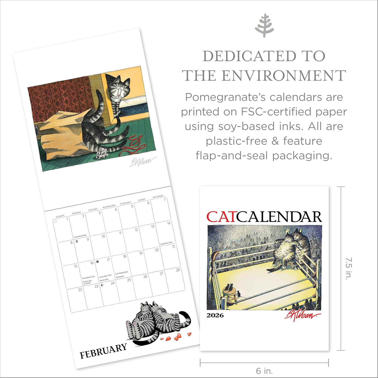B. Kliban: CatCalendar 2026 Mini Wall Calendar