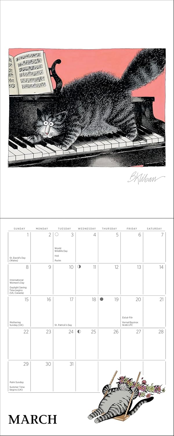 B. Kliban: CatCalendar 2026 Mini Wall Calendar