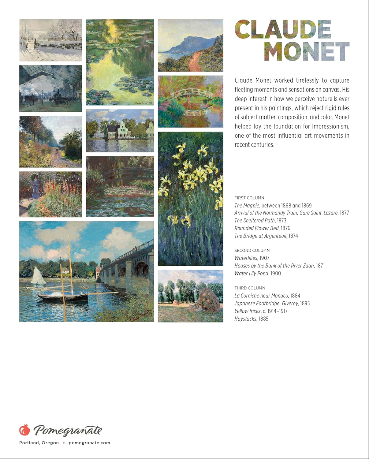 Claude Monet 2026 Mini Wall Calendar