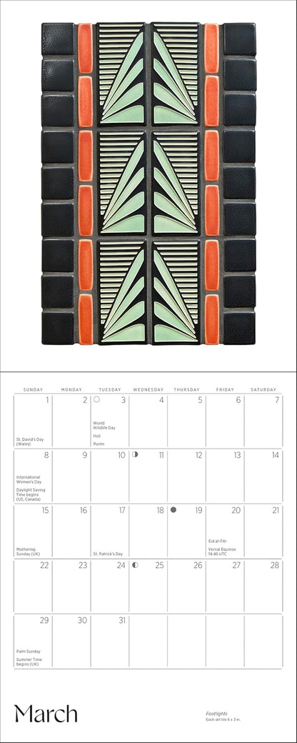 Arts & Crafts Tiles: Made by Motawi Tileworks 2026 Mini Wall Calendar