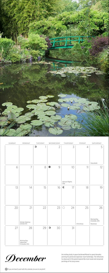 Monet's Passion: The Gardens at Giverny 2026 Mini Wall Calendar