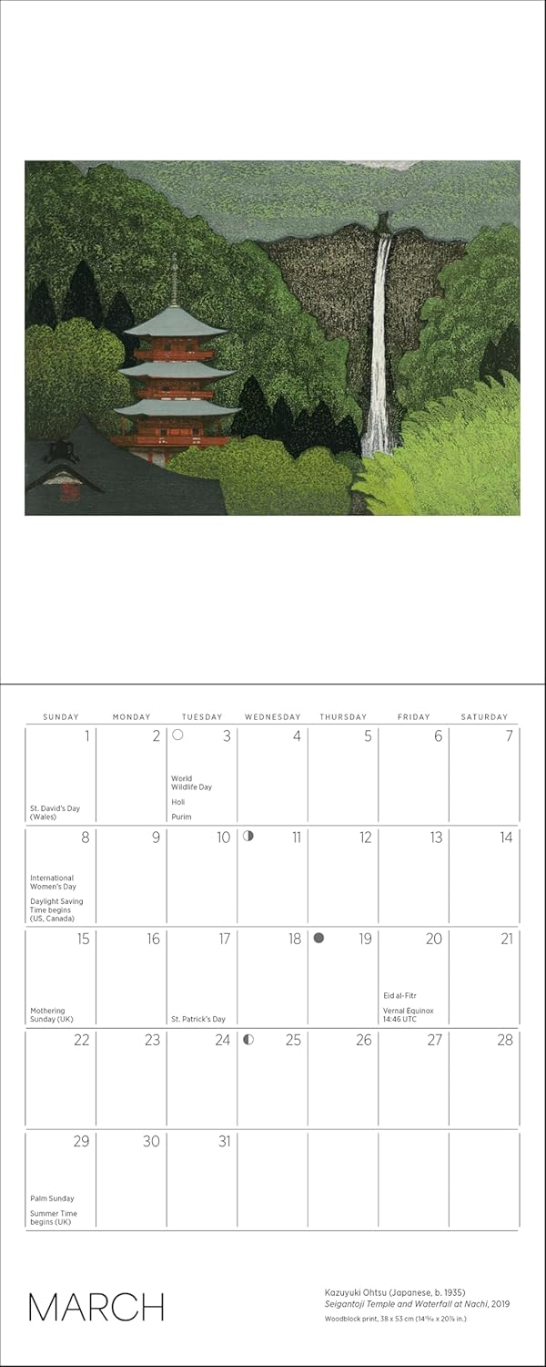 Serenity: Kazuyuki Ohtsu 2026 Mini Wall Calendar