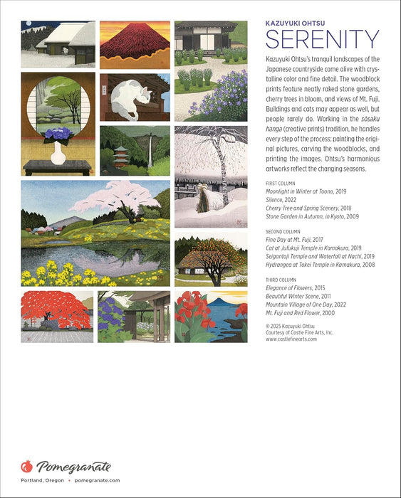 Serenity: Kazuyuki Ohtsu 2026 Mini Wall Calendar