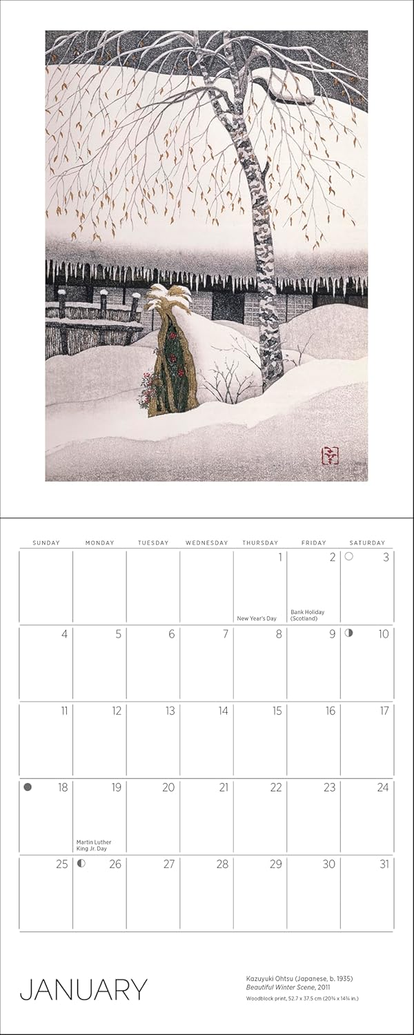 Serenity: Kazuyuki Ohtsu 2026 Mini Wall Calendar