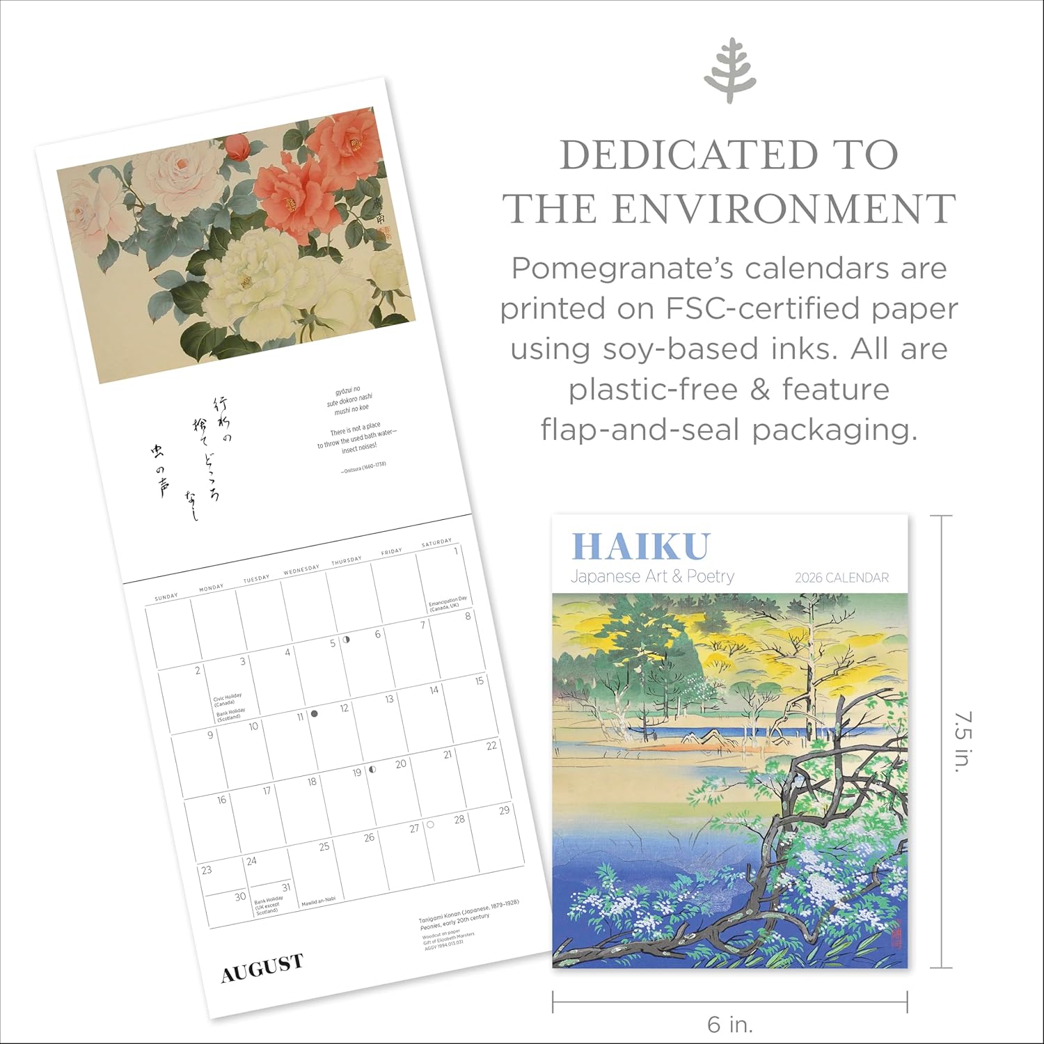 Haiku: Japanese Art and Poetry 2026 Mini Wall Calendar