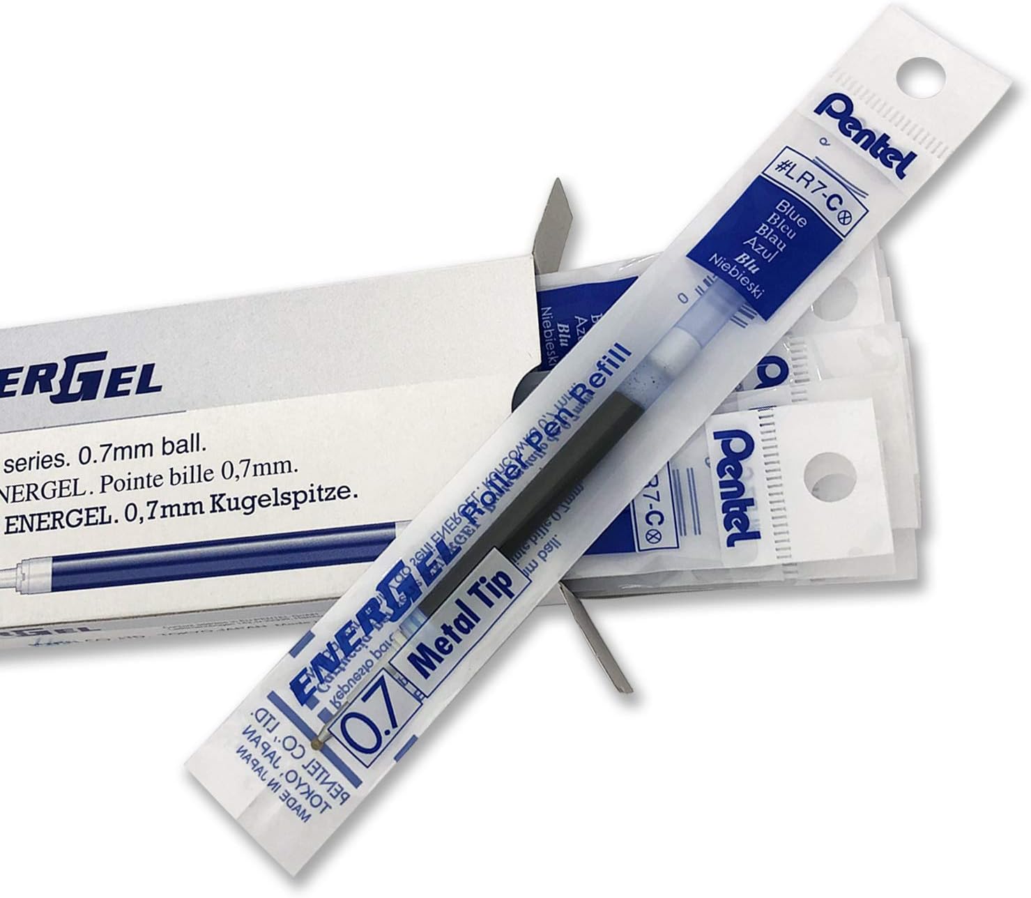 Pentel LR7-C Refillable Cartridge for EnerGel-Pens 0.35 mm, Pack of 12