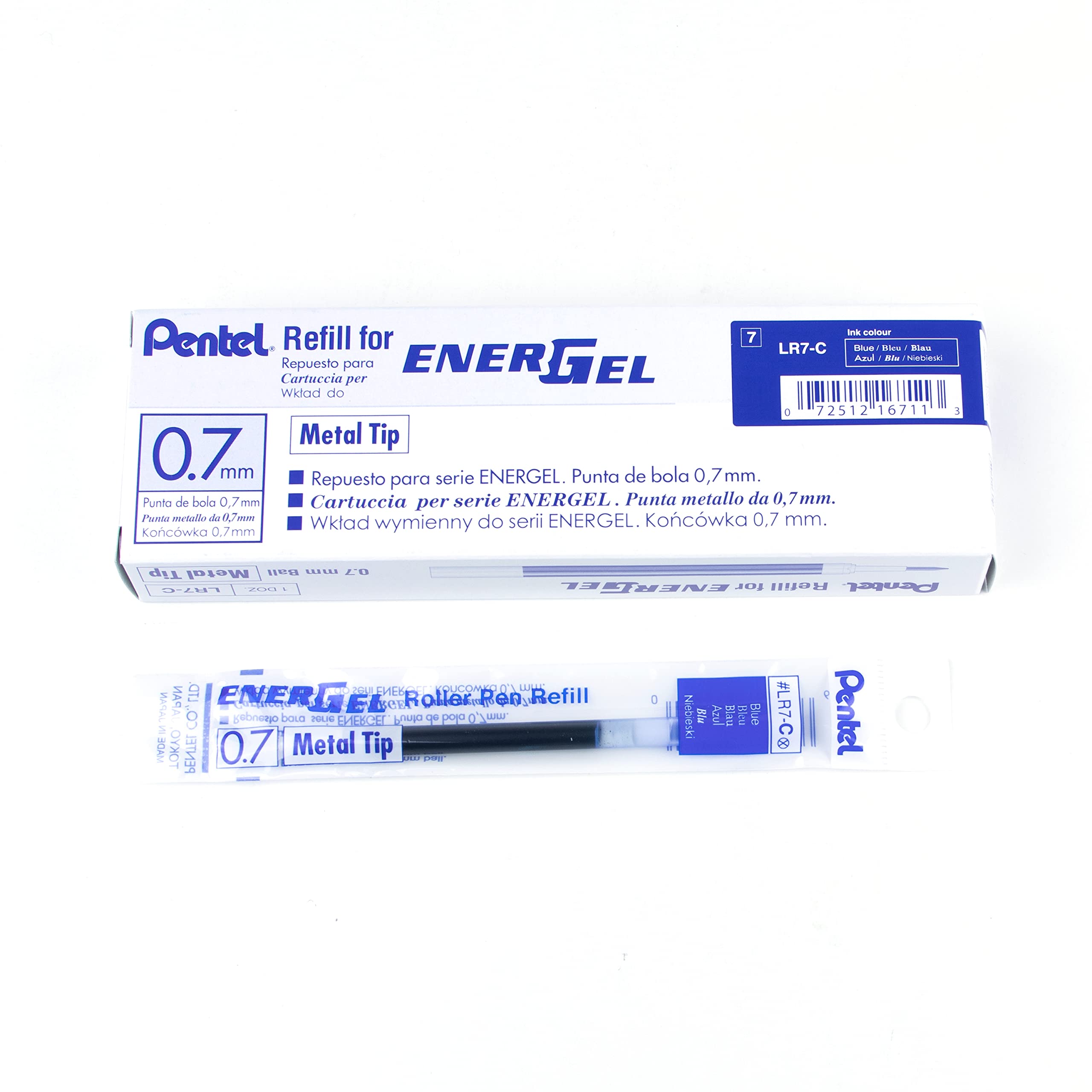 Pentel LR7-C Refillable Cartridge for EnerGel-Pens 0.35 mm, Pack of 12