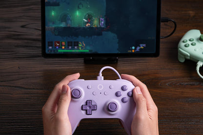 8Bitdo Ultimate 2C Wired Controller for Windows PC and Android, with 1000Hz Polling Rate, Hall Effect Joysticks and Hall Triggers, and Remappable L4/R4 Bumpers (Purple