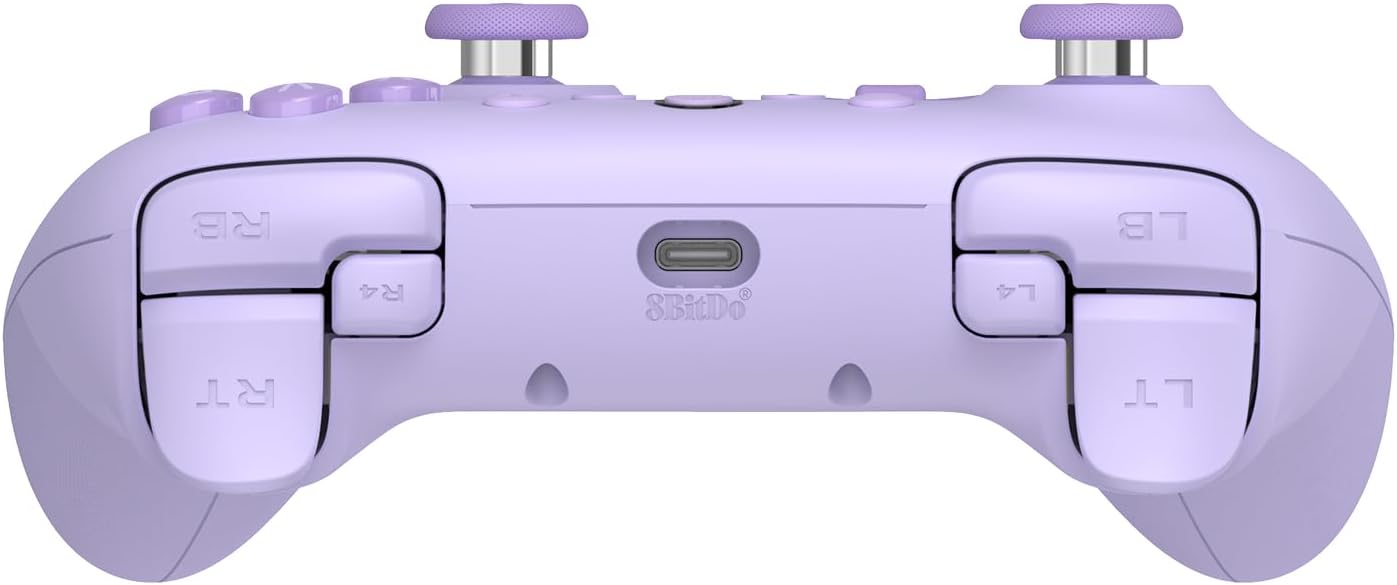8Bitdo Ultimate 2C Wired Controller for Windows PC and Android, with 1000Hz Polling Rate, Hall Effect Joysticks and Hall Triggers, and Remappable L4/R4 Bumpers (Purple