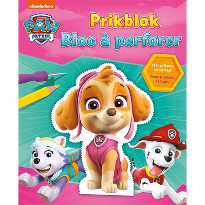 Paw Patrol prikblok (roze) / La Pat'patrouille bloc à perforer (rose