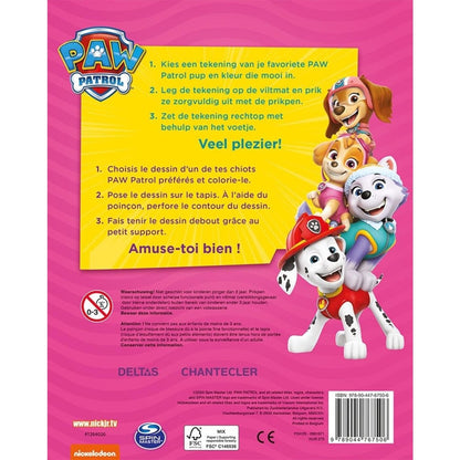 Paw Patrol prikblok (roze) / La Pat'patrouille bloc à perforer (rose