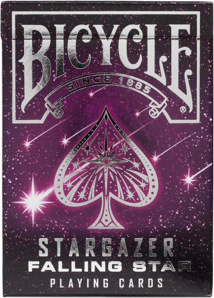 Bicycle® Stargazer Falling Star Playing Cards - 1 Deck, Air Cushion Finish, Professional, Superb Handling & Durability, Great Gift For Card Collectors, Black