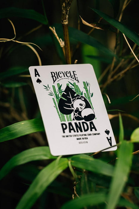 Bicycle Carte da gioco a forma di panda con animali carini, 1 mazzo, verde