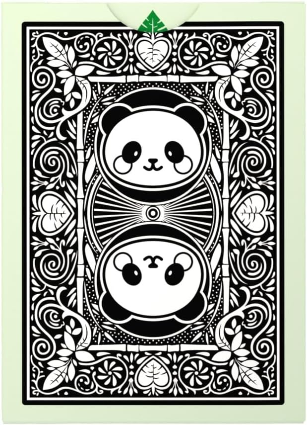 Bicycle Panda Playing Cards Cute Animal Playing Cards 1 Deck, Green