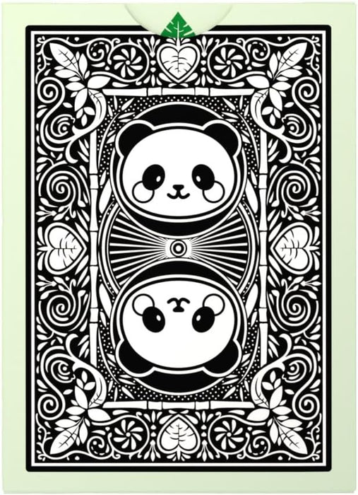 Bicycle Carte da gioco a forma di panda con animali carini, 1 mazzo, verde
