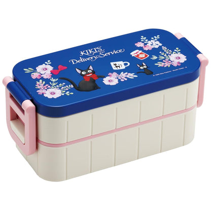 Skater YZW3AG-A Lunch Box, 20.3 fl oz (600 ml), Antibacterial, 2-Tier, Women's, Kiki's Delivery Service, French Ghibli, Made in Japan