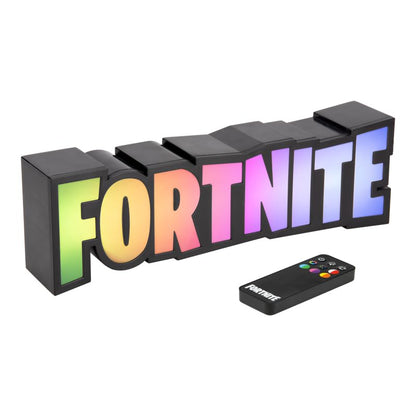 Fortnite RGB Colour-Changing Logo Light, Officially Licensed Gaming Lamp with Remote Control, Display on Wall or Desk, USB Powered Home Décor for Gamers | Paladone