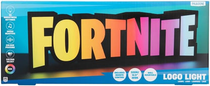 Fortnite RGB Colour-Changing Logo Light, Officially Licensed Gaming Lamp with Remote Control, Display on Wall or Desk, USB Powered Home Décor for Gamers | Paladone